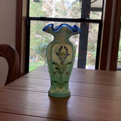 Fenton Glass Floral Vase