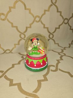 Disney Minnie Mouse Musical Waterglobe Snowglobe We Wish You A Merry Christmas