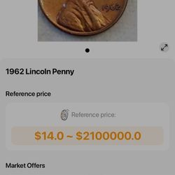 1962 Lincoln Penny 