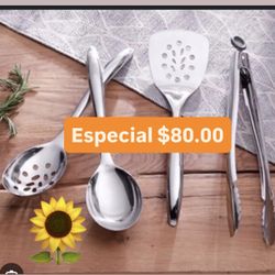 Set De 4 Asesorios Para Cosinar $80.00 Especial Acero Inoxidable Princess House Ventas Finales 
