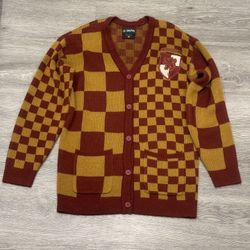 Harry Potter Boxlunch Exclusive Rare Gryffindor Checkered Cardigan Size SM