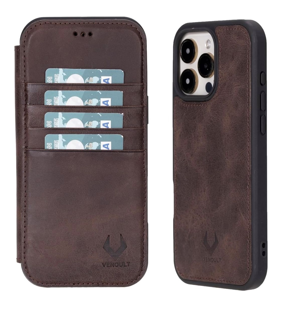 iPhone 16 Pro Max Leather Wallet Case