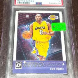 2018 OPTIC KOBE BRYANT RETRO SERIES CARD PSA 9