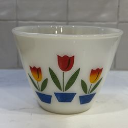 FireKing Anchor Hocking Tulips Grease Jar Without Lid