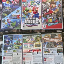 Super Mario Galaxy 1 & 2 Switch, Super Mario Odyssey, Super Mario Wonder 