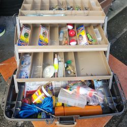 Tackle box with Fishing Misc
