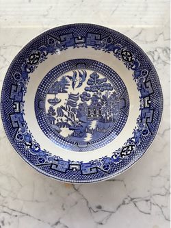 Antique Blue Willow Swinnertons Serving  Bowl