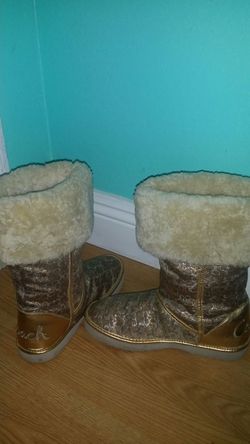 Coach Gold Boots..authentic. ..size 7...like new!