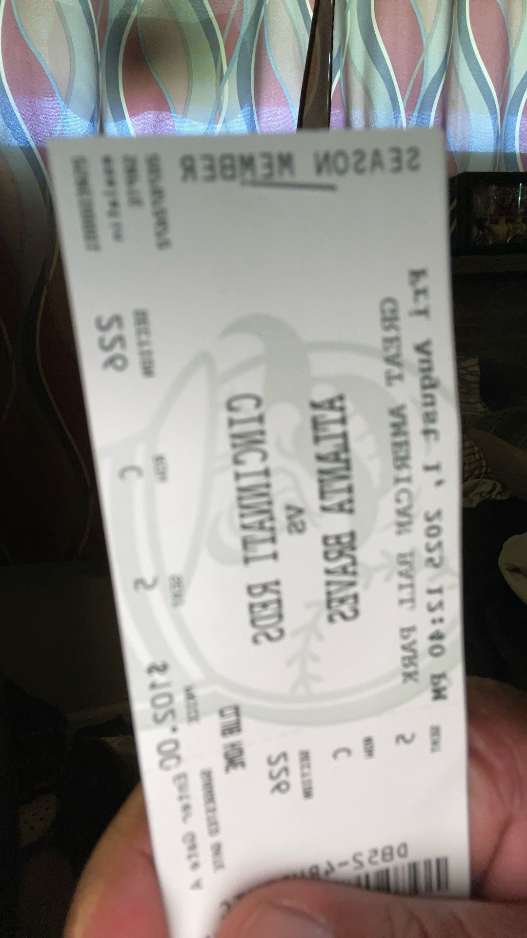 2 Reds VS Braves Tickets