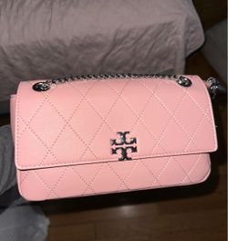 Tory Burch Pink Quilted Chain Shoulder Bag