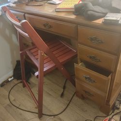 Antique Computer Desk And Chair