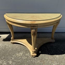 Half-Moon Decorative, sofa, console with glass top