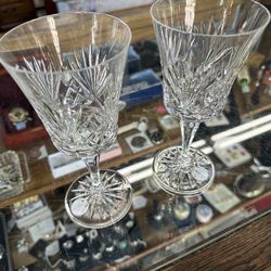 2 Crystal Wine/Champagne Glasses-$20 US Cash Only. Pick-Up in Clovis. No Delivery.
