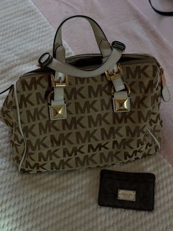 Michael Kors MK Signature Satchel Handbag and card wallet