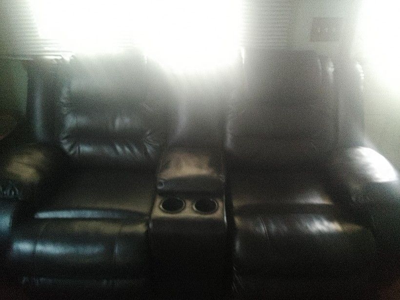 Ashley Leather Couch Set Beautiful ( New )