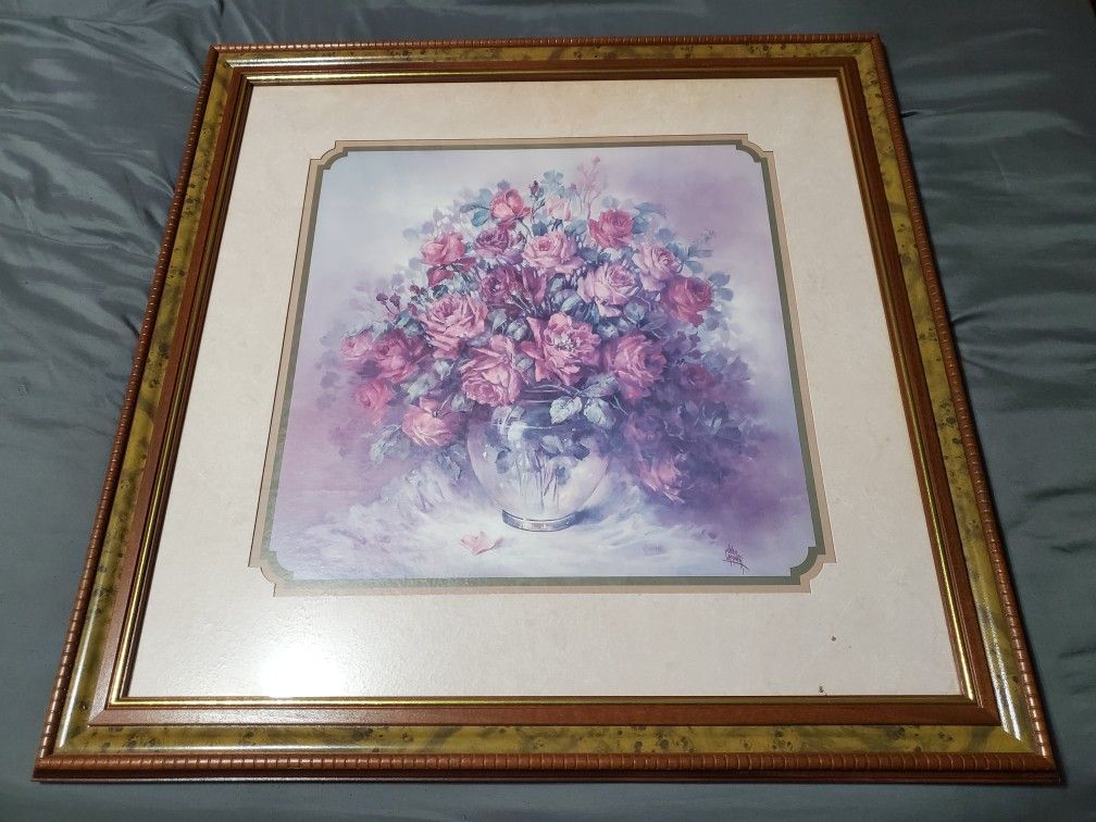 Framed Floral Print - "Roses, Roses, Roses" by Julia Crainer