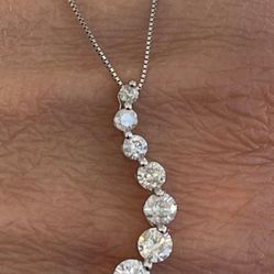 14k Diamond Pendant Necklace 