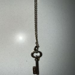 ✨ Tiffany & Co. Sterling Silver Key Pendant Necklace – $120 (OBO)