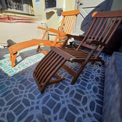 Teak Chaise Lounge 