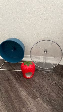 BUNDLE DEAL- 9inch wheel, 11inch silent wheel and a strawberry hamster hide