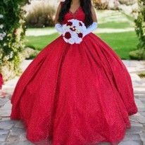 Vestido Quinceañera Rojo