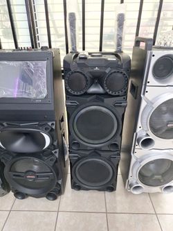 MaxPower Large Party Speaker with Wireless Mics