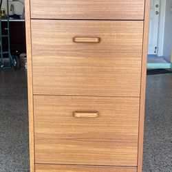 Solid Wood 4 Drawer File Cabinet 