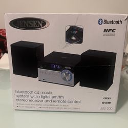 JENSEN Bluetooth Cd Music System With Digital As/fm Stereo Receiver And Remote Control