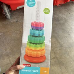 Spinning Rainbow Tower - Baby Toy