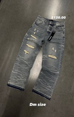 purple designer jeans size 34