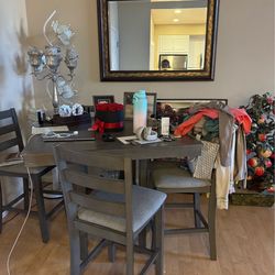 4 chair dining table (grey)