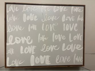 24x30 Love Framed Canvas