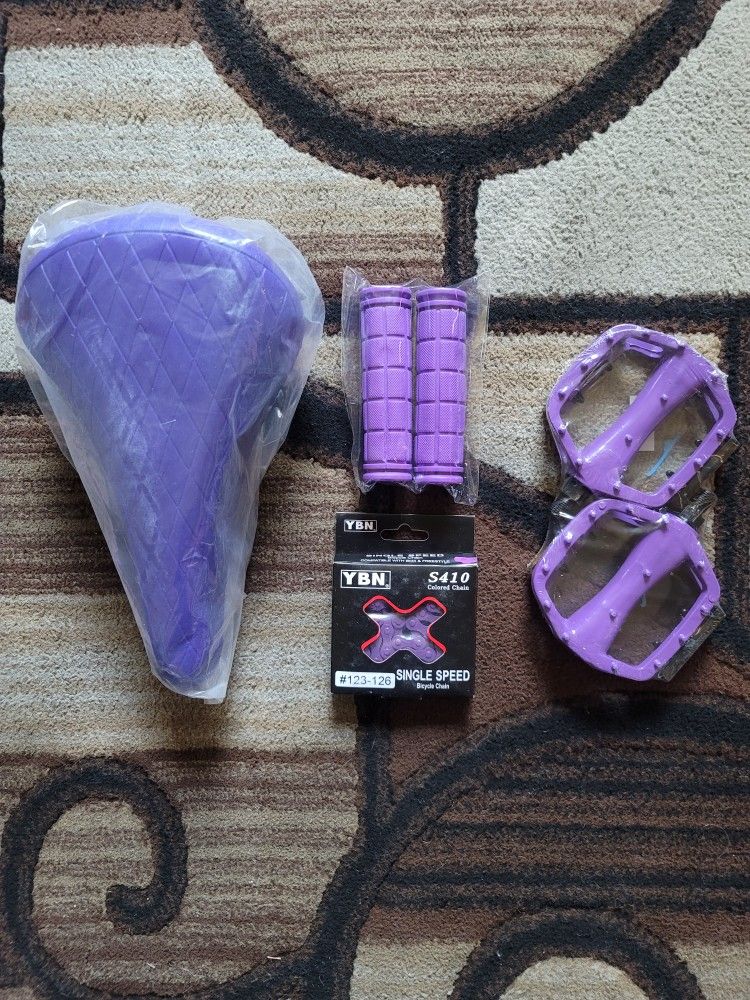 NEW Bicycle Bmx Parts Bundle Purple