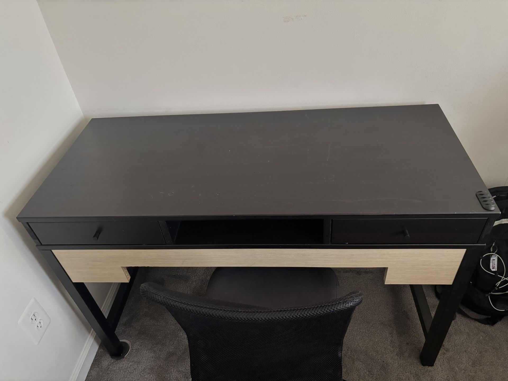 Black Desk with Chair