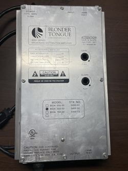 Broadband Distribution Amplifier - Blonder Tongue