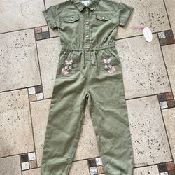 NWT Nannette girls jumpsuit with embroidered details size 6