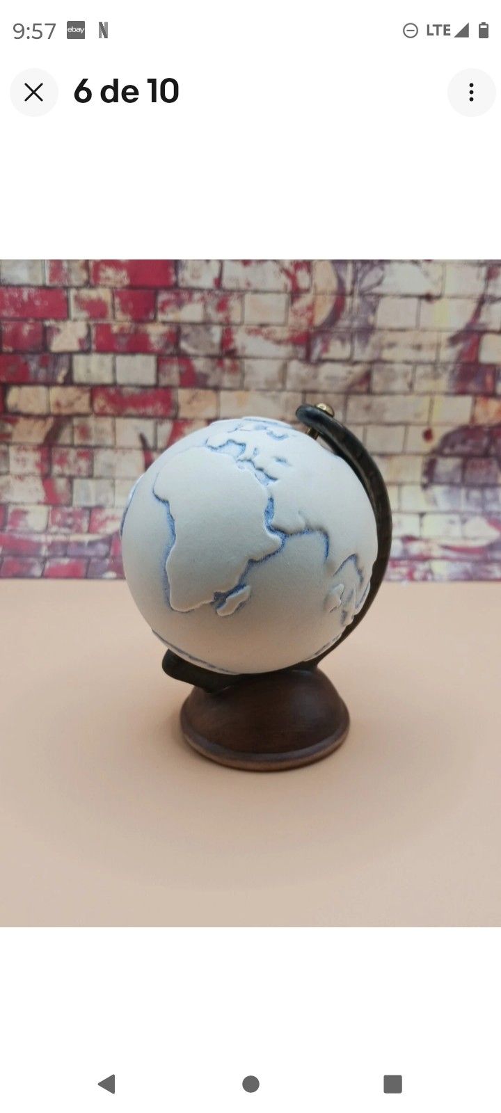 GOEBEL World Earth Globe Porcelain Figurine #57161 Germany.