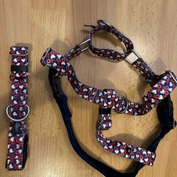 2 Hounds Love XO Martingale No-Pull Collar & Harness Set