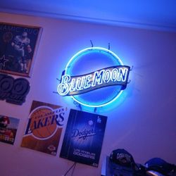 Blue Moon Neon Bar  light