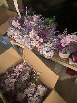 Event rustic purple centerpieces