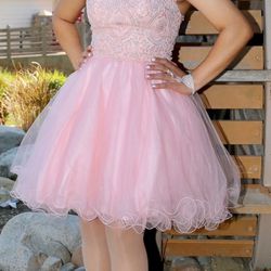 Short Pink Quince Dress