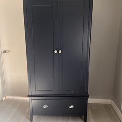 LIVING SPACES BLACK ARMOIRE