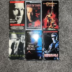 Arnold Swarzenneger VHS movies