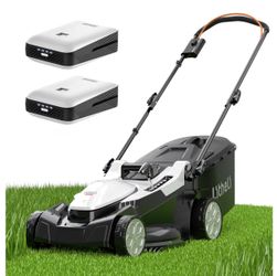 40V 16" Electric push Lawn Mower 2 x 4.0Ah battery Cordless Brushless Lawnmower grass yard cutter