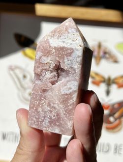 Pink Druzy Amethyst Chunky Point