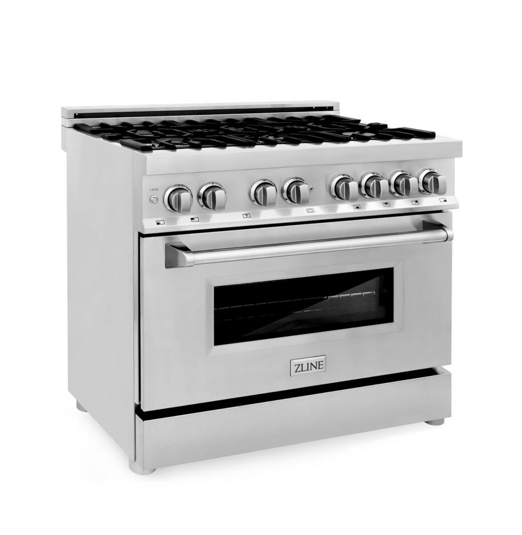 ZLINE Kitchen and Bath ZLINE 36 in. 4.6 cu. ft. Dual Fuel Range with Gas Stove and Electric Oven in Stainless Steel (RA36)
