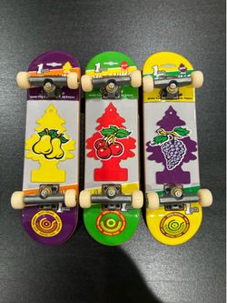 3x Tech Deck Organika Tree Freshener 96 MM Finger Board Skateboards (2000s)