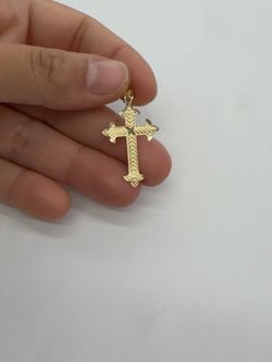 10KT Real Gold Cross Pendant