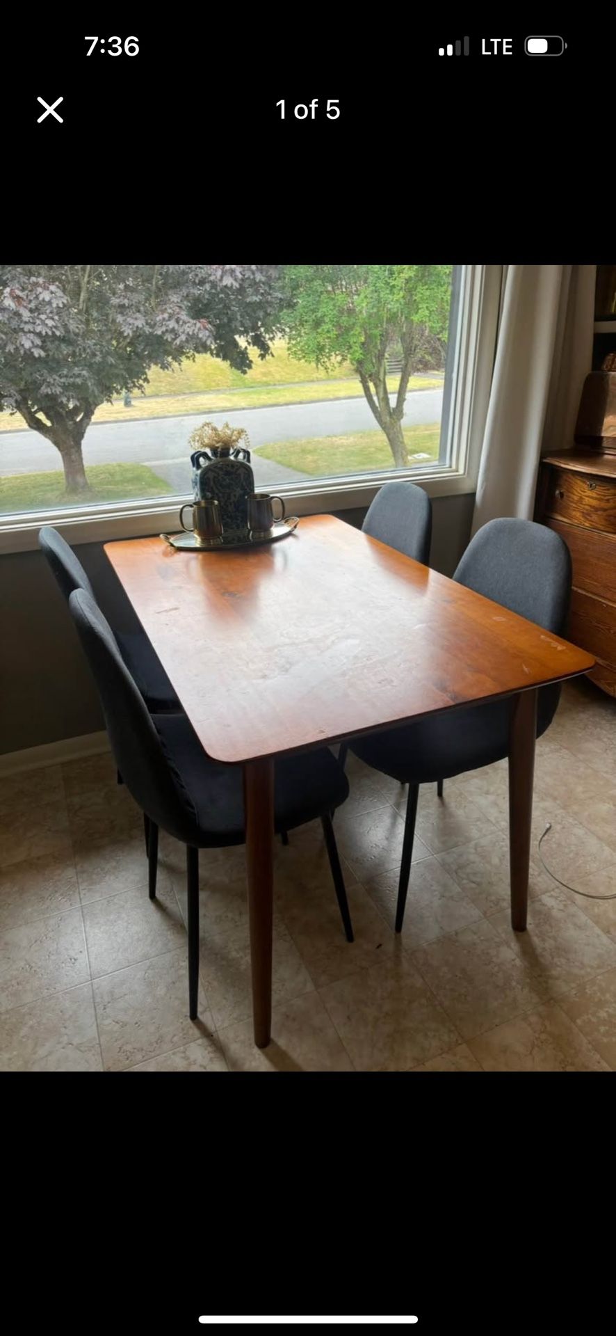 Solid Wood Kitchen Dining Table or Desk 