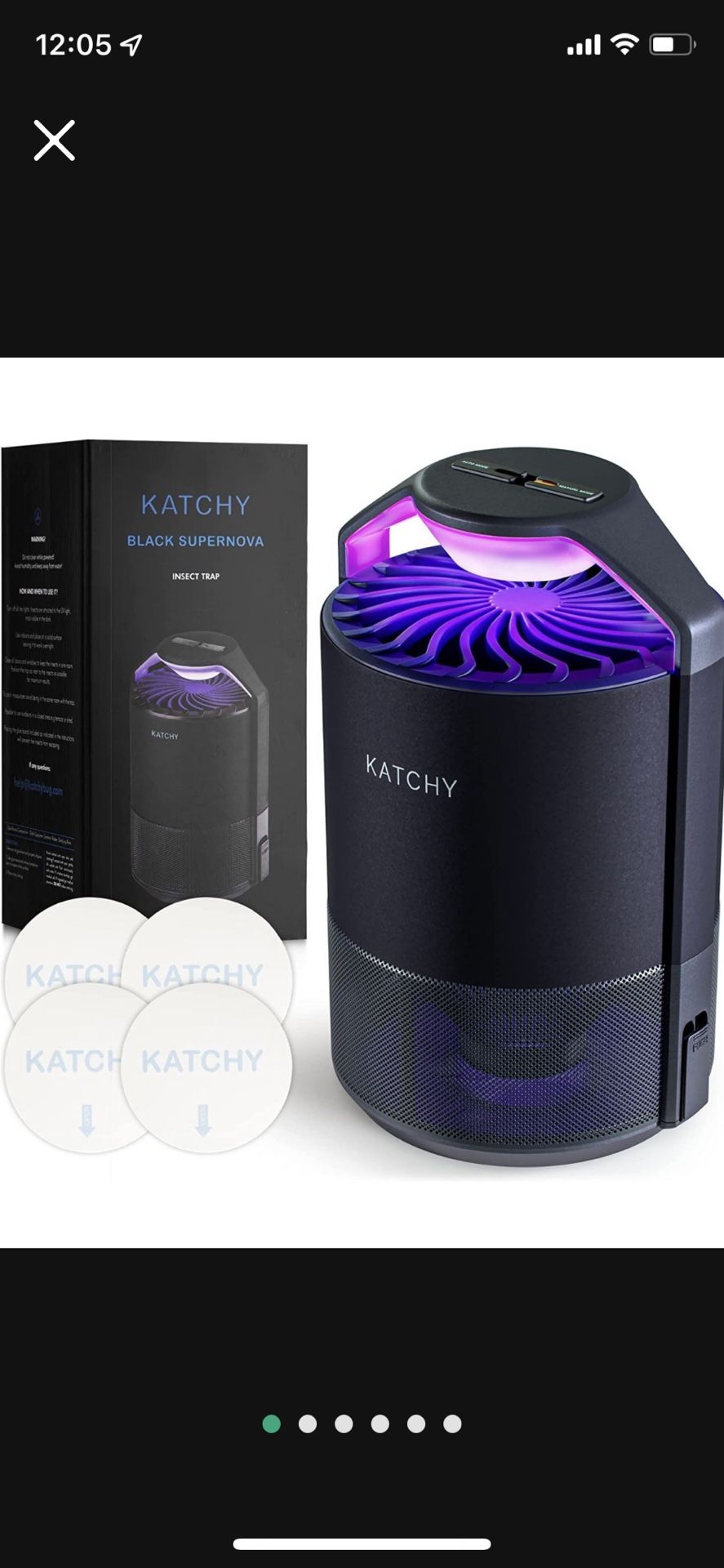 Katchy Indoor Insect Trap - Catcher & Killer for Mosquito, Gnat, Moth, Fruit Flies - Non-Zapper Traps for Buzz-Free Home - Catch Flying Insect Indoors